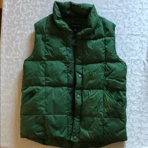 Green down boys vest